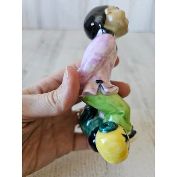 Gort vintage lil pumpkin girl statue figurine Chinese Japanese lanterns bone chi - Picture 7 of 10